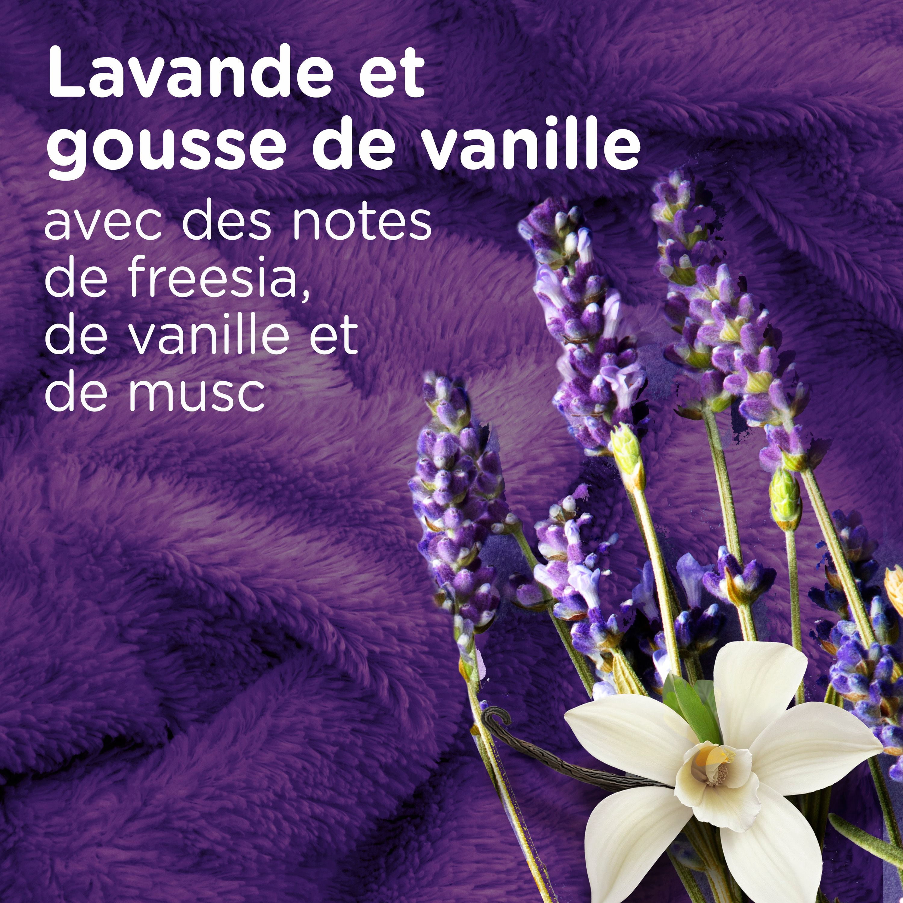 Downy Calme, Feuilles Assouplissantes Méga pour Sécheuse, Assouplissant pour la Lessive, Lavande et Gousse de Vanille 120CT