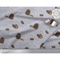 thumbnail image 2 of Soimoi Gray Poly Georgette Fabric Text & Cupcakes Food Print Sewing Fabric Yard 42 Inch Wide, 2 of 6