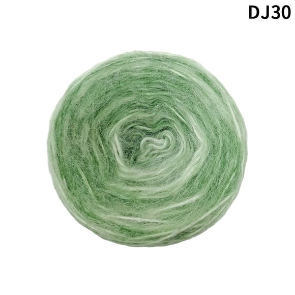 Zhuge 100G Yarn Whirl , 58% Acrylic Yarn for Crocheting, Softly Color Changing Crochet Kit, Extra Yarn ,Light Green