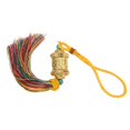 thumbnail image 4 of Pendentif Roue de Prière Voiture Impression Suspendue Fil Coloré Pompon Doré Rotatif Baril Bouddhiste Pendentif Sûr Auspicious, 4 of 10
