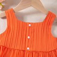 thumbnail image 4 of FAOWME Summer Style Sleeveless Tank Tops & Soft Pants Outfits 2PCS Set Solid Color Casual Outfits Orange 9-12 Months, 4 of 6