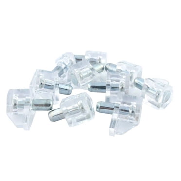 20 Pcs/pk Clear Transparent Plastic Shelf Support Pin Peg Cabinet Book Shelves holder