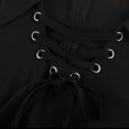thumbnail image 3 of Fridja Robe Irrégulière à Manches Croisées Épaules Dénudées à Carreaux pour Femmes, 3 of 6