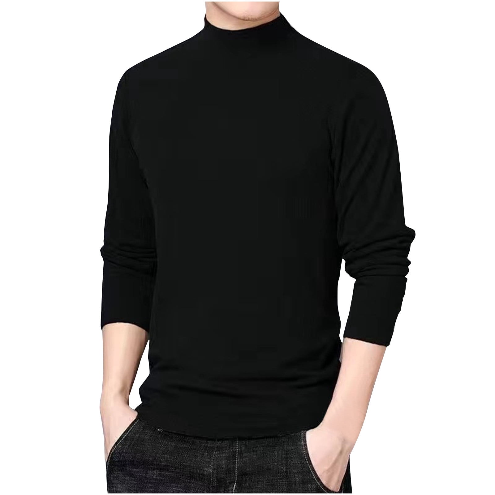 Birdeem Shirts for Men Man Winter Long Sleeve Choker Fashion Solid Color Design Inside Plush Cardigan