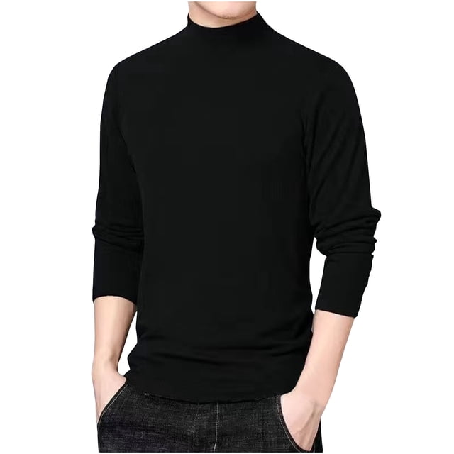 Birdeem Shirts for Men Man Winter Long Sleeve Choker Fashion Solid Color Design Inside Plush Cardigan