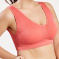 thumbnail image 4 of Lolmot Women Pure Color Plus Size Ultra-thin Large Bra Sports Bra Full Bra Cup Tops, 4 of 9