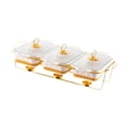 thumbnail image 4 of jifeng Réchaud Anti-Frottement pour Buffet Ensemble Pratique de Réchaud pour Repas pour Vacances Mariage Banquet Or Blanc, 4 of 9