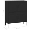 thumbnail image 4 of vidaXL Armoire de Rangement Noire 80x35x101,5 cm Acier, 4 of 5