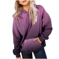 thumbnail image 1 of MIASHUI Girls Sweatshirt Tops Gradient Long Sleeve Oversized Hoodies Pullover,Black,11-12 Years, 1 of 7