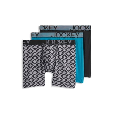 Jockey Men's ActiveStretch 7" Long Leg Boxer Brief - 3 Pack