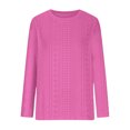 thumbnail image 5 of MeetoTime Girls Long Sleeve Solid Color Shirts Cute Crewneck Casual Blouses Children's Spring Fall Undershirt, 5 of 5