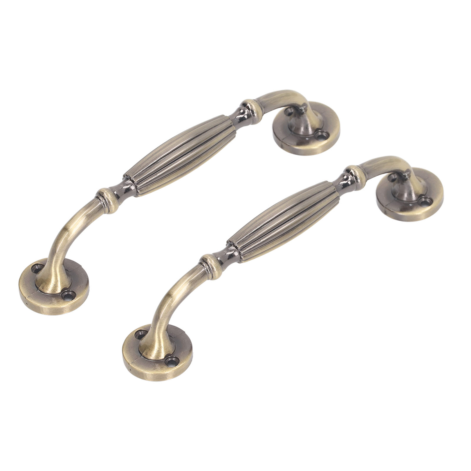 Antique Bronze Door Handles, 2 Sets Rust Proof Fine Crafted Door Handles  For Sliding Door For Entrance Door