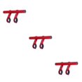 thumbnail image 3 of relayinert Bicycle Handlebar Extender with Double Clamps Front Flashlight Extension Bracket Mounting Rack Adapter Supplies Red Aluminum Alloy 3Set, 3 of 6