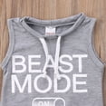 thumbnail image 4 of Baby Sleeveless Romper Letter  Solid Color Jumpsuits, 4 of 6