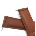 thumbnail image 2 of Extra Long (XL), 22mm Leather Watch Band Strap, Mat, Tone-on-Tone Stitching, Stainless Steel Buckle, 2 of 7