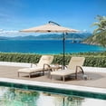 thumbnail image 2 of Edtara 2-Pack Patio Rattan Chaise Lounges, Outdoor Reclining Sun Chairs With 5-Position Adjustable Backrest and Built-In Wheels, All-Weather Poolside Loungers (No Table Included), 2 of 9