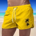 thumbnail image 1 of Stylish Men's Board Shorts for Beach Sports Travel Polyester Coconut Tree Design for Active Leisure Wear, 1 of 3