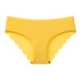 thumbnail image 5 of B91xZ Culotte Courte Sans Coutures en Microfibre pour Femme Grande Taille, Jaune, 5 of 5