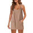 thumbnail image 4 of EGNMCR Women's Summer 2 Piece Outfits Tank Sets Lounge Solid Color Tops with Shorts Beach Matching Sets, 4 of 9
