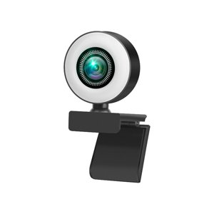 Caméra d'ordinateur Aucun retard High Clarity Auto Focus 360 Caméra Web Rotation de degré pour le clavardage - Blanc noir