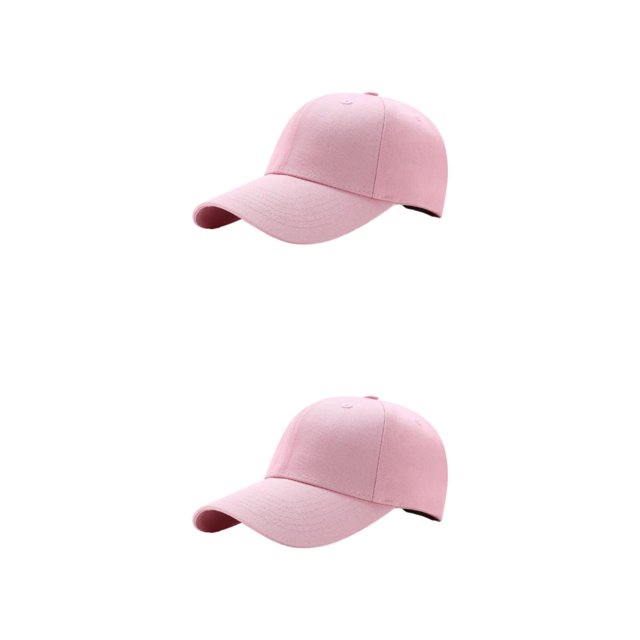 Youkk Breathable And Adjustable Sun Cap For Outdoor Activities Sporty Style Sport Cap pink 2Set