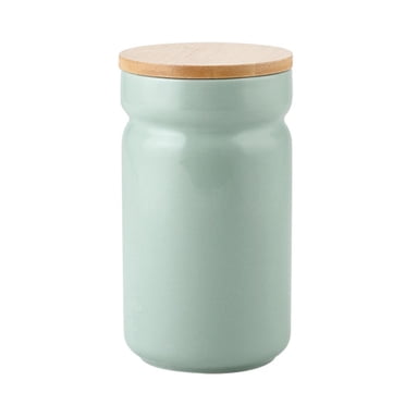 jifeng Coffee Canister Cookie Jar Tea Storage, Porcelain Kitchen Canister, Food Storage green 1100ml