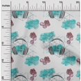 thumbnail image 1 of oneOone Tissu Polyester Lycra Vert Turquoise Boussole Direction Sac & Casque Matériel de Robe de Voyage Tissu Imprimé Tissu au Mètre 56 Pouces de Large, 1 of 4