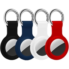 4 Pezzi custodia protettiva per Airtag 2021, in silicone, facile da attaccare a chiavi, zaini e borse(nero bianco rosa blu 4 Pezzi custodia protettiva per Airtag 2021, in silicone, facile da attaccare a chiavi, zaini e borse(nero bianco rosa blu