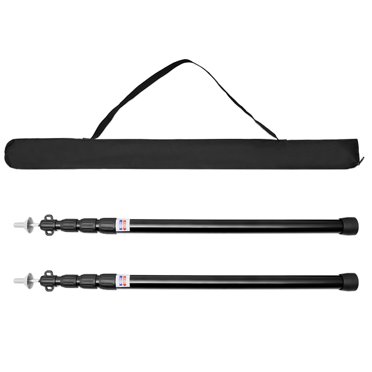 Yeacher Mât de Tente en Alliage d'Aluminium Épaissi Support de Tente Ajustable Rods Abri de Plage Bâche Auvent Mât de Remplacement Mâtx Accessoires pour Camping Randonnée Sac à Dos Tente
