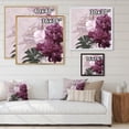 thumbnail image 4 of Designart Fleurs violettes et roses vintage I ART MURAL À CADRE FLOTTÉ, 4 of 4