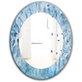 thumbnail image 1 of Designart 'Geode Interior With Light Blue Crystals' Mid-Century Mirror - Oval or Round Wall Mirror - 24x36, 1 of 4