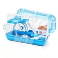 thumbnail image 2 of predolo Hamster Cage Habitat House Feeding Box Fun Portable Food Bowl with Small Animal Blue, 2 of 8