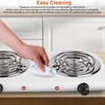 thumbnail image 3 of Estbridge 2000W Double Burner  Electric Hot Plate for Cooking Portable Cooking Stove  Countertop Burner Cooktop for Kitchen  Dorm  Temperature Control  Easy to Clean  White, 3 of 8