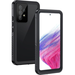 REQO Samsung Galaxy A53 5G - C'est une affaire. IP68 Étanche Étanche Cas avec Protecteur d'écran intégré, Couverture de téléphone anti-choc pour Samsung A53 5G, Noir/Clear
