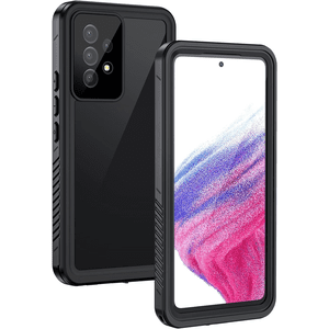 REQO Samsung Galaxy A53 5G - C'est une affaire. IP68 Étanche Étanche Cas avec Protecteur d'écran intégré, Couverture de téléphone anti-choc pour Samsung A53 5G, Noir/Clear