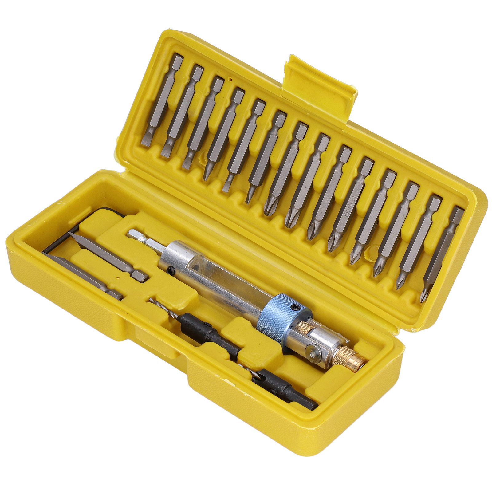 High Speed Steel Screwdriver Bit, Screw Extractor Drill Set Quick Change 20Pcs  for Electric Power Drills for Wood