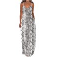 thumbnail image 1 of CEHVOM Robes d'Été pour Femmes Décontractées Boho Imprimées à Bretelles Anneau Plage Longue Robe Maxi avec Poches, 1 of 5