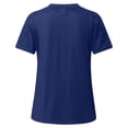 thumbnail image 5 of EQWLJWE Hauts pour Femmes 2023 Été Femmes Dames Uni Manches Courtes Col Rond Chandail à Enfiler Hauts en Dentelle Chemises Blouse Hauts pour Femmes Liquidation, 5 of 5