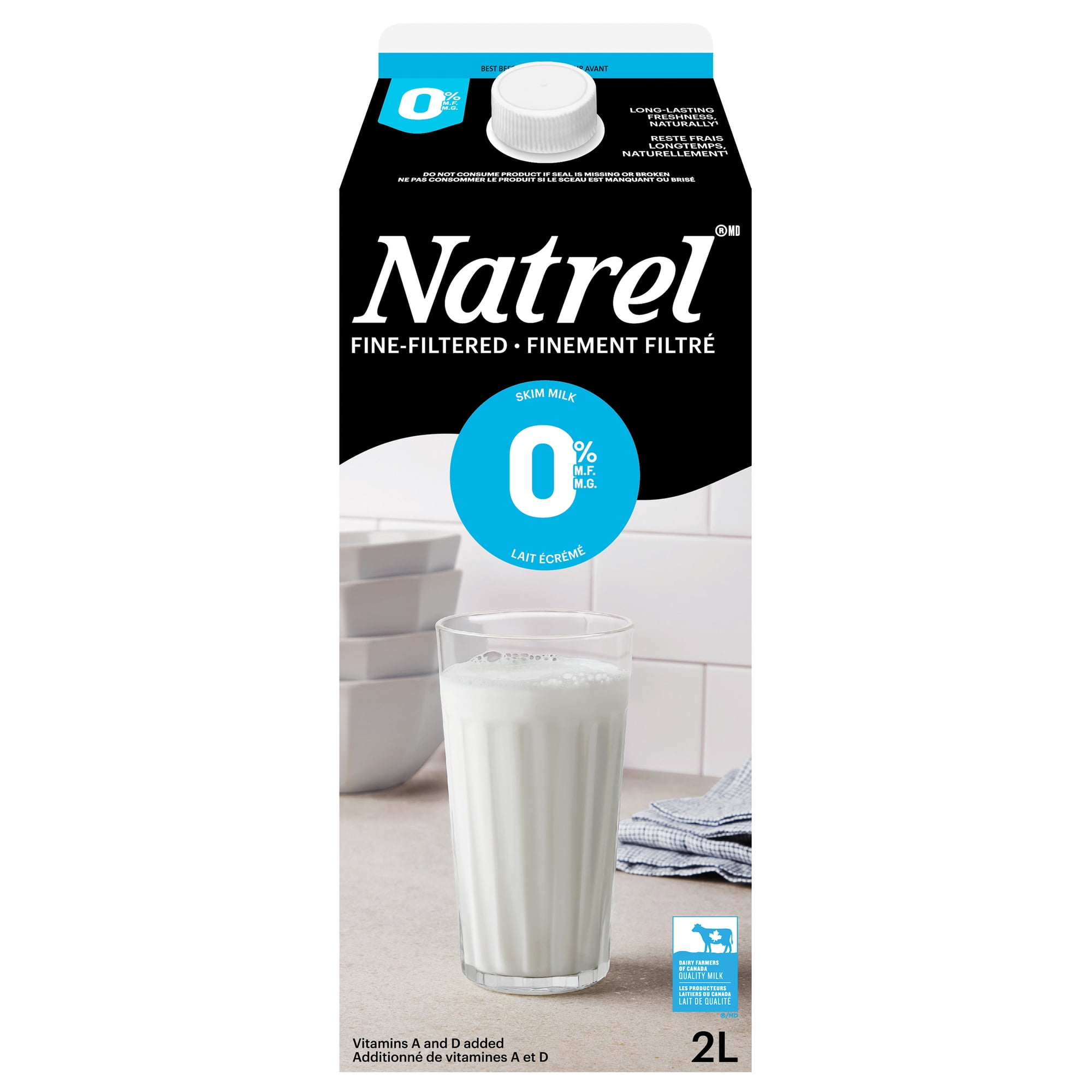 Natrel Fine-Filtered 0% Fat Free Skim Milk 2l 2 L