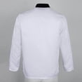 thumbnail image 3 of Long Sleeves Chef Jacket Coat Hotel Waiters Kitchen Uniform Tops White 3XL, 3 of 9