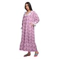 thumbnail image 2 of Moomaya Chemise de Nuit Maxi Boutonnée à Manches Longues Imprimée en Coton pour Femmes, 2 of 5