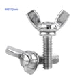 thumbnail image 2 of 5 Pièces M6 DIN316 304 Acier Inoxydable Papillon Aile Boulons à Main Vis (argent)(M6*12mm), 2 of 2