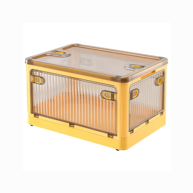 Large Plastic Storage Bins with Lids Storage Bins with Lids - Collapsible Storage Bins, Plastic Storage Bins for Closet Organizer, 28L Folding Storage Box, Stackable Toy Storage Bins