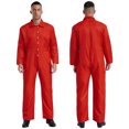 thumbnail image 1 of TiaoBug Combinaison une Pièce Unisexe pour Hommes à Manches Longues Uniforme Salopette Rouge 3TG, 1 of 7