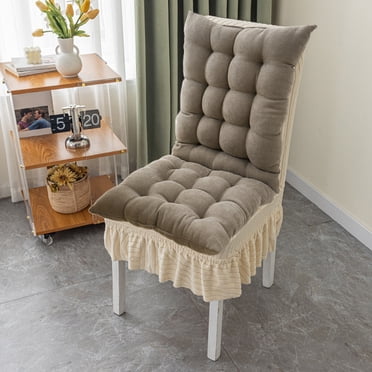 Dvkptbk Plush Office Chair Cuson, Office Chair Ba Cuson for Ba,Desk Chair Cuson with Tie,Non Slip Seat Cuson, Desk Chair Cuson for Long Sitting