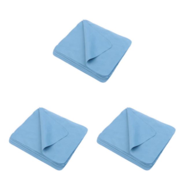 Decodeary 10 Pieces Microfiber Eyeglasses Camera Lens Cell Phones Cleaning Cloth Blue 3Set