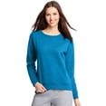 thumbnail image 1 of Hanes Womens ComfortSoft EcoSmart Crewneck Sweatshirt, XL, Deep Dive Heather, 1 of 1