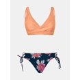 thumbnail image 4 of Women's Bikini Swimsuit Front Cross Lace Up Two Piece Bathing Suit, 4 of 5