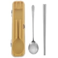 thumbnail image 1 of Miangastore 1 Set of Stainless Steel Cutlery Portable Outdoor Tableware Portable Chopsticks, 1 of 8