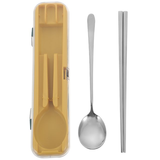Miangastore 1 Set of Stainless Steel Cutlery Portable Outdoor Tableware Portable Chopsticks